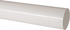 Made in USA - 4' Long, 3" Diam, Acetal Plastic Rod - Natural (Color) - Benchmark Tooling