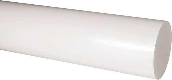 Made in USA - 1' Long, 3-1/2" Diam, Acetal Plastic Rod - Natural (Color) - Benchmark Tooling