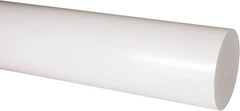 Made in USA - 2' Long, 3-1/2" Diam, Acetal Plastic Rod - Natural (Color) - Benchmark Tooling