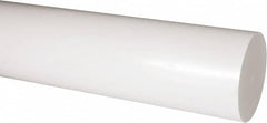 Made in USA - 1' Long, 4" Diam, Acetal Plastic Rod - Natural (Color) - Benchmark Tooling