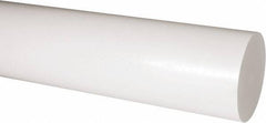 Made in USA - 2' Long, 4" Diam, Acetal Plastic Rod - Natural (Color) - Benchmark Tooling