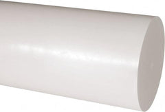 Made in USA - 1' Long, 5" Diam, Acetal Plastic Rod - Natural (Color) - Benchmark Tooling