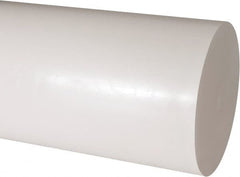 Made in USA - 1' Long, 6" Diam, Acetal Plastic Rod - Natural (Color) - Benchmark Tooling