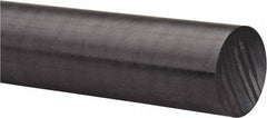 Made in USA - 2' Long, 2-1/2" Diam, Acetal Plastic Rod - Black - Benchmark Tooling