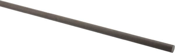 Made in USA - 4' Long, 1/4" Diam, Acetal (PTFE-Filled) Plastic Rod - Brown - Benchmark Tooling