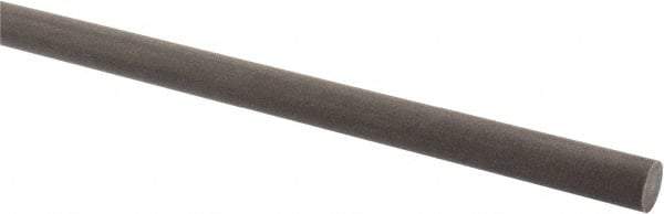 Made in USA - 2' Long, 1/2" Diam, Acetal (PTFE-Filled) Plastic Rod - Brown - Benchmark Tooling