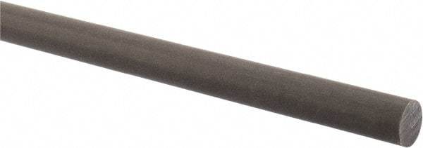 Made in USA - 2' Long, 5/8" Diam, Acetal (PTFE-Filled) Plastic Rod - Brown - Benchmark Tooling