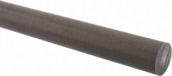 Made in USA - 1' Long, 1-1/4" Diam, Acetal (PTFE-Filled) Plastic Rod - Brown - Benchmark Tooling