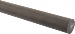 Made in USA - 4' Long, 1-1/4" Diam, Acetal (PTFE-Filled) Plastic Rod - Brown - Benchmark Tooling