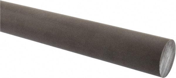 Made in USA - 2' Long, 1-1/2" Diam, Acetal (PTFE-Filled) Plastic Rod - Brown - Benchmark Tooling