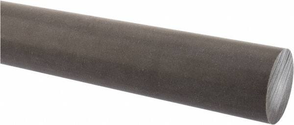 Made in USA - 1' Long, 1-3/4" Diam, Acetal (PTFE-Filled) Plastic Rod - Brown - Benchmark Tooling