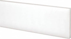 Made in USA - 2 Ft. Long x 2 Inch Wide x 1/4 Inch High, Acetal, Rectangular Plastic Bar - Natural - Benchmark Tooling