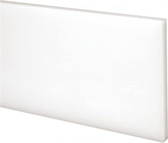 Made in USA - 2 Ft. Long x 3 Inch Wide x 1/4 Inch High, Acetal, Rectangular Plastic Bar - Natural - Benchmark Tooling