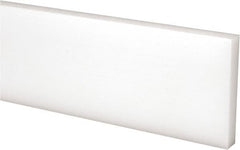 Made in USA - 2 Ft. Long x 2 Inch Wide x 3/8 Inch High, Acetal, Rectangular Plastic Bar - Natural - Benchmark Tooling