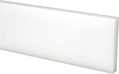 Made in USA - 4 Ft. Long x 2 Inch Wide x 3/8 Inch High, Acetal, Rectangular Plastic Bar - Natural - Benchmark Tooling