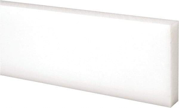 Made in USA - 1 Ft. Long x 2 Inch Wide x 1/2 Inch High, Acetal, Rectangular Plastic Bar - Natural - Benchmark Tooling