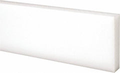 Made in USA - 4 Ft. Long x 2 Inch Wide x 1/2 Inch High, Acetal, Rectangular Plastic Bar - Natural - Benchmark Tooling