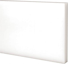 Made in USA - 2 Ft. Long x 4 Inch Wide x 1/2 Inch High, Acetal, Rectangular Plastic Bar - Natural - Benchmark Tooling