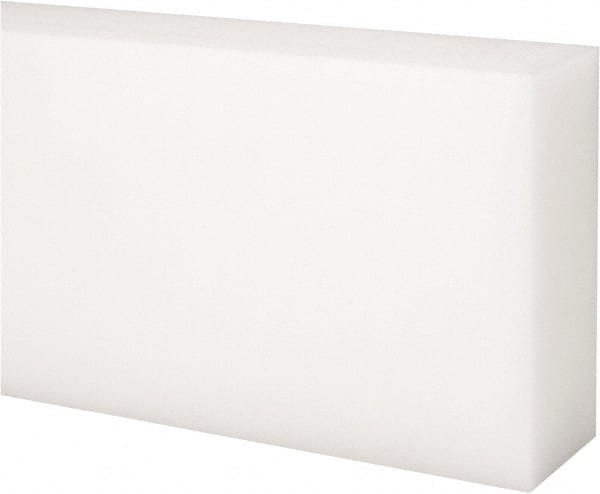 Made in USA - 4' x 3" x 1-1/4" Natural (Color) Acetal Rectangular Bar - Benchmark Tooling