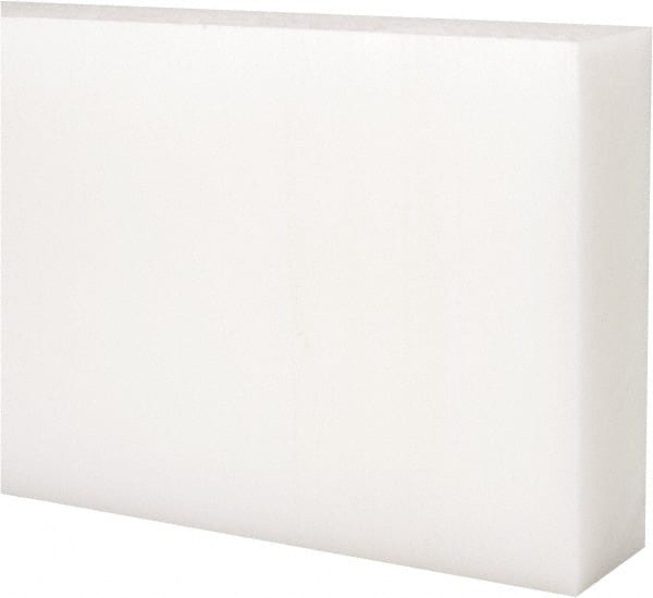 Made in USA - 1' x 4" x 1-1/4" Natural (Color) Acetal Rectangular Bar - Benchmark Tooling