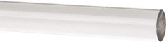 Made in USA - 2' Long, 4" Diam, Acrylic Plastic Rod - Clear - Benchmark Tooling