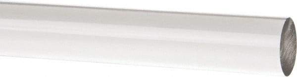 Made in USA - 6' Long, 3" Diam, Acrylic Plastic Rod - Clear - Benchmark Tooling