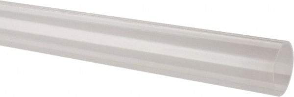 Made in USA - 1-1/4 Inch Outside Diameter x 6 Ft. Long, Plastic Round Tube - Acrylic - Benchmark Tooling