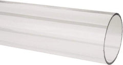 Made in USA - 3 Inch Outside Diameter x 6 Ft. Long, Plastic Round Tube - Acrylic - Benchmark Tooling