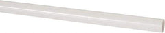 Made in USA - 4' Long, 1/2" Diam, PVDF Plastic Rod - White - Benchmark Tooling