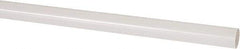 Made in USA - 8' Long, 1/2" Diam, PVDF Plastic Rod - White - Benchmark Tooling