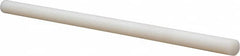 Made in USA - 10' Long, 5/16" Diam, Fiberglass Plastic Rod - White - Benchmark Tooling