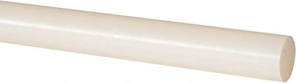 Made in USA - 4' Long, 3/4" Diam, Nylon 6/6 Plastic Rod - Natural (Color) - Benchmark Tooling