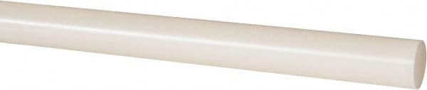 Made in USA - 8' Long, 3/4" Diam, Nylon 6/6 Plastic Rod - Natural (Color) - Benchmark Tooling