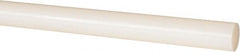 Made in USA - 2' Long, 7/8" Diam, Nylon 6/6 Plastic Rod - Natural (Color) - Benchmark Tooling