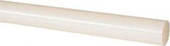 Made in USA - 4' Long, 7/8" Diam, Nylon 6/6 Plastic Rod - Natural (Color) - Benchmark Tooling