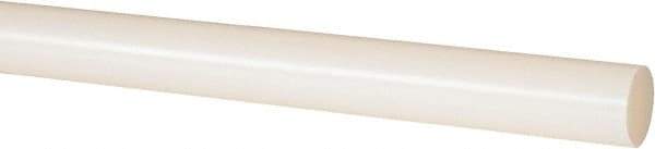 Made in USA - 8' Long, 7/8" Diam, Nylon 6/6 Plastic Rod - Natural (Color) - Benchmark Tooling