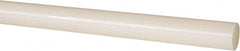 Made in USA - 8' Long, 1" Diam, Nylon 6/6 Plastic Rod - Natural (Color) - Benchmark Tooling