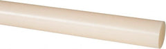 Made in USA - 2' Long, 1-1/8" Diam, Nylon 6/6 Plastic Rod - Natural (Color) - Benchmark Tooling