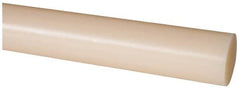 Made in USA - 8' Long, 1-3/8" Diam, Nylon 6/6 Plastic Rod - Natural (Color) - Benchmark Tooling