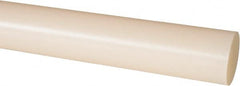 Made in USA - 1' Long, 1-1/2" Diam, Nylon 6/6 Plastic Rod - Natural (Color) - Benchmark Tooling