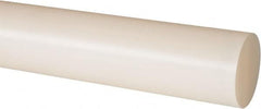 Made in USA - 2' Long, 1-1/2" Diam, Nylon 6/6 Plastic Rod - Natural (Color) - Benchmark Tooling