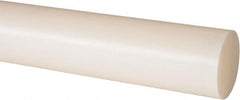 Made in USA - 4' Long, 1-5/8" Diam, Nylon 6/6 Plastic Rod - Natural (Color) - Benchmark Tooling