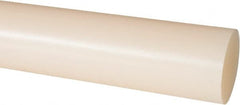 Made in USA - 4' Long, 1-3/4" Diam, Nylon 6/6 Plastic Rod - Natural (Color) - Benchmark Tooling