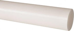 Made in USA - 1' Long, 1-7/8" Diam, Nylon 6/6 Plastic Rod - Natural (Color) - Benchmark Tooling