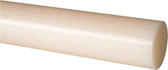 Made in USA - 4' Long, 1-7/8" Diam, Nylon 6/6 Plastic Rod - Natural (Color) - Benchmark Tooling