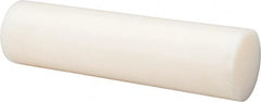 Made in USA - 4' Long, 2-3/4" Diam, Nylon 6/6 Plastic Rod - Natural (Color) - Benchmark Tooling