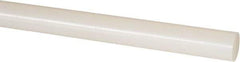 Made in USA - 5' Long, 4" Diam, Nylon 6/12 Plastic Rod - ±1/4" Length Tolerance, +1/4 - 0.000" Diam Tolerance, Rockwell R-114 Hardness, Natural (Color) - Benchmark Tooling