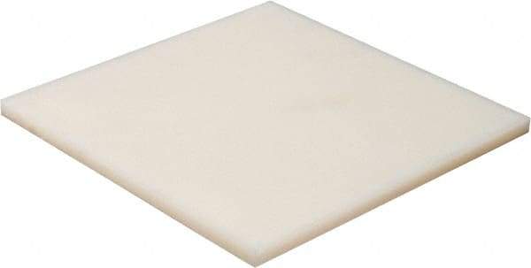 Made in USA - 1/16" Thick x 24" Wide x 2' Long, Nylon 6/6 Sheet - Natural - Benchmark Tooling