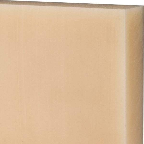 Made in USA - 1-1/2" Thick x 12" Wide x 1' Long, Nylon 6/6 Sheet - Natural - Benchmark Tooling