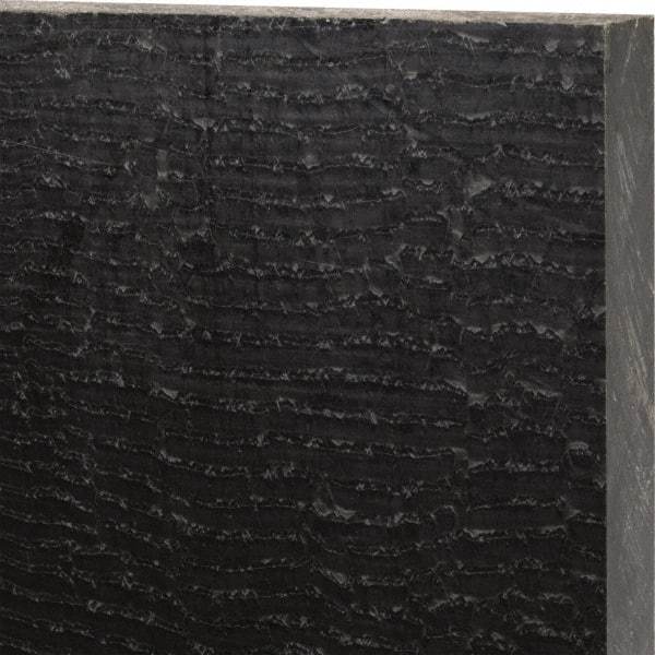 Made in USA - 1" Thick x 12" Wide x 1' Long, Nylon 6/6 (MDS-Filled) Sheet - Black - Benchmark Tooling